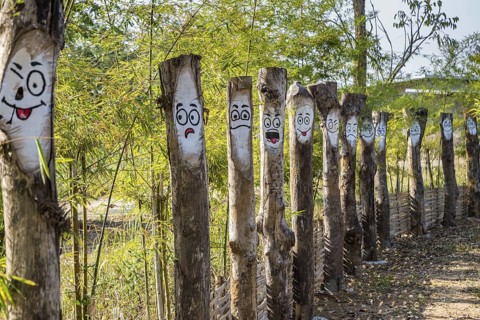 Walkway at the Akha Cottage coffee shop and restaurant in Chiang Rai Thiland asks What is your mood