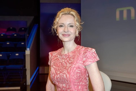 Sandra Navidi (USA expert and author), on the ARD talk show maischberger in the Berlin Adlershof