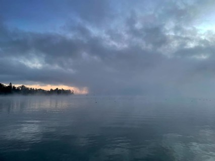 Fog over Lake Starnberg, Bavaria, Germany