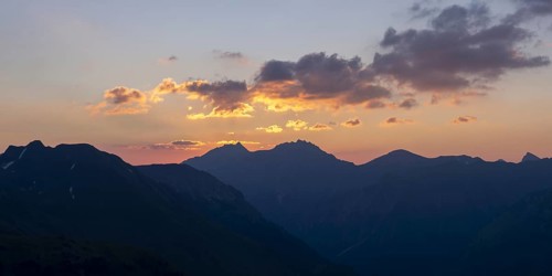 Sunrise from the Zeigersattel on the Nebelhorn, 2224m, Allgäu Alps, Allgäu, Bavaria, Germany