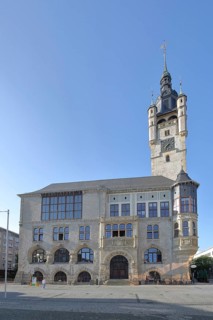 Town hall built in 1901, tower, Dessau, Dessau-Roßlau, Saxony-Anhalt, Germany