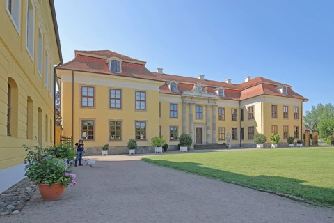 Rococo palace, inner courtyard, Mosigkau, Dessau-Wörlitz Garden Kingdom, Dessau-Roßlau,