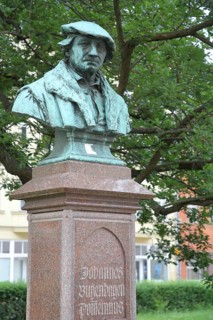 Monument to reformer and pastor Johannes Bugenhagen, sculpture, Bugenhagendenkmal, Luther city