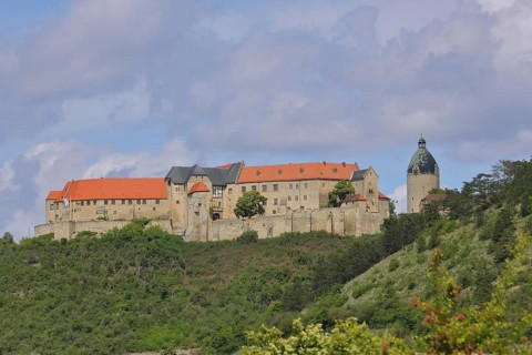 Neuenburg Castle with Dicker Wilhelm Tower, Freyburg, Romanesque Road, Saxony-Anhalt, Germany