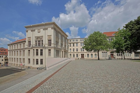 Historical Melanchtonianum, Rectorate and Thomasianum, Palais, Universitätsplatz, University, Halle