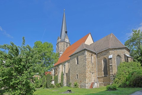 Gothic St Viti Church, town church, Lützen, Saxony-Anhalt, Germany