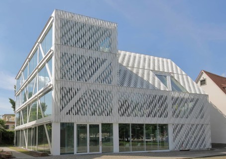 Modern Glass House of the Federal Cultural Foundation, Halle an der Saale, Saxony-Anhalt, Germany