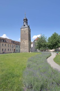 Magdeburg Tower built in the 12th century, town tower, Köthen, Saxony-Anhalt, Germany