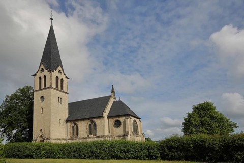 Neo-Gothic church built in 1985, Gernstedt, Lanitz-Hassel Valley, Saxony-Anhalt, Germany
