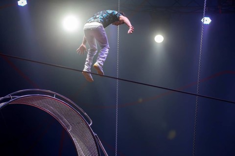 Performance by Circus Barelli in Mannheim***Picture: Jackson and Julio - US Death Wheel 2025
