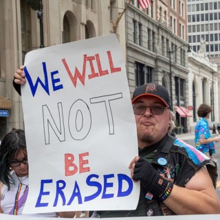Detroit, Michigan USA - 8 June 2025 - Gay, lesbian, bisexual, and transgender activists and their