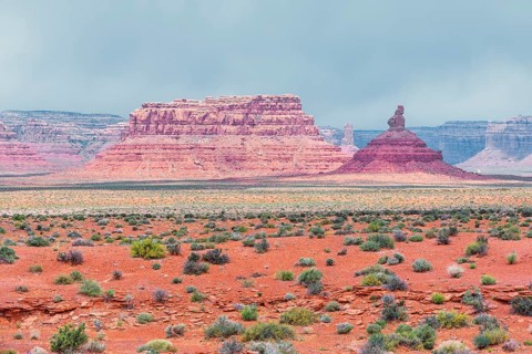 Valley of the Gods, elevated view, Utah, USA, North America