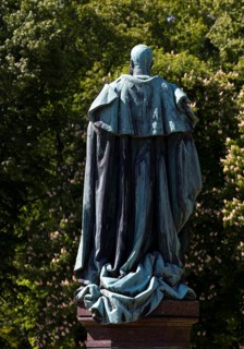 Monument to Kaiser Wilhelm I from behind by Fritz Gerth in the spa gardens of Bad Homburg vor der