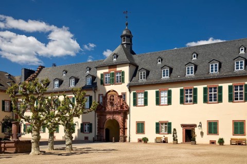 Inner courtyard, Bad Homburg vor der Höhe Castle, Hesse, Germany