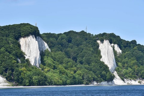 Königsstuhl chalk cliffs and Viktoria view on Rügen, Mecklenburg-Western Pomerania, Germany
