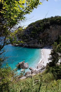 Fakistra Beach on the Aegean Sea, Pelion Peninsula, Thessaly, Greece