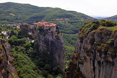 Agia Triada Monastery or Monastery of the Holy Trinity on a rock, Meteora Rocks and Monasteries,