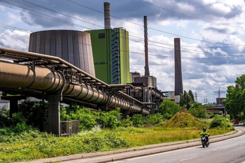 Pipelines for various gases, blast furnace gas, Thyssenkrupp Steel steelworks in