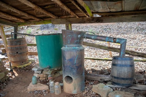 Clinton, Tennessee - A still at the Museum of Appalachia, a collection of pioneer buildings and