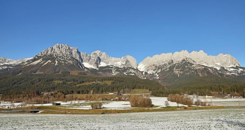 Panorama, View of the Wilder Kaiser, Wilder Kaiser, Ellmau, Tyrol, Austria