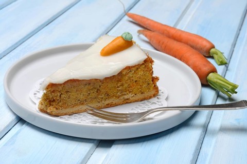 Carrot cake and carrots on a plate, carrot cake, carrot cake