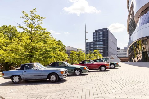 Headquarters of Mercedes-Benz Group AG in Untertürkheim. Next to it the Mercedes-Benz Museum,
