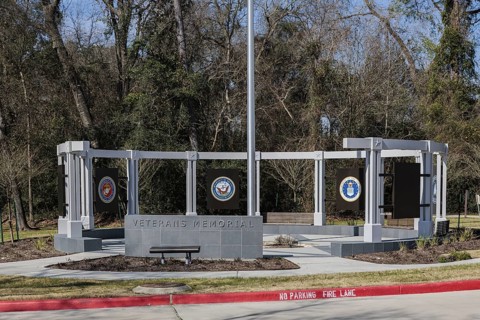Veterans Memorial in Cypress Creek Park at Timber Lane in Spring, Texas, USA
