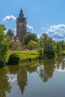St. Crucis Church, Bad Sooden, Allendorf -O rtsteil Allendorf, church tower, tower clock, town