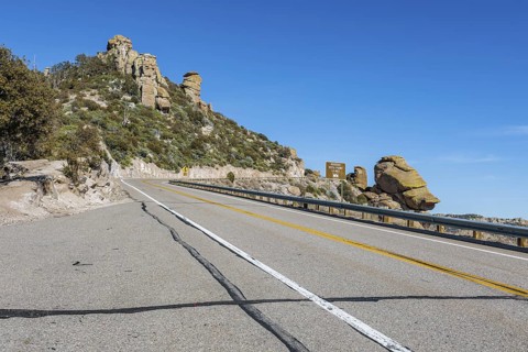 Mt. Lemmon Highway near HooDoo Vista Point between Tuscon and Mt. Lemmon Arizona, USA
