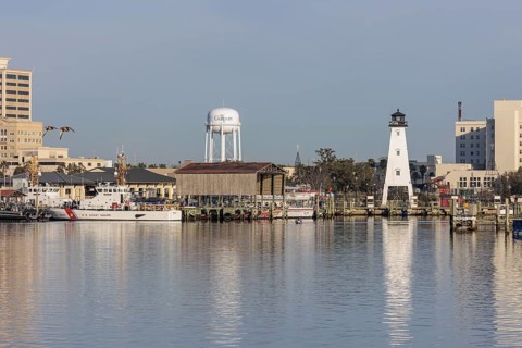 Small Craft Harbor at Gulfport, Mississippi, USA