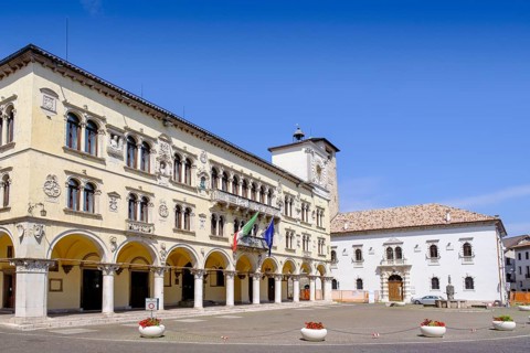 Palazzo dei Rettori, Piazza Duomo, historic centre, Belluno, Veneto, Italy