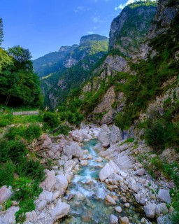 Gorge and river Mis, in Val di Mis, Belluno, Veneto, Italy