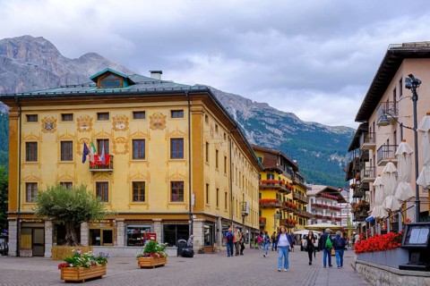 Corso Italia, Cortina d'Ampezzo, Dolomites, Province of Belluno, Veneto, Italy
