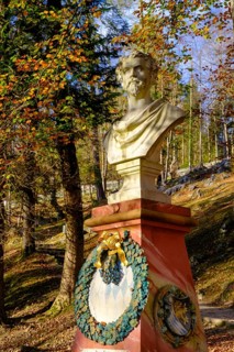 Monument to King Ludwig II, Philosophenweg, Garmisch-Partenkirchen, Werdenfelser Land, Upper