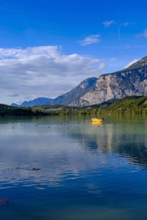 At Lago di Cavedine, behind Monte Casale, Sarca Valley, Trentino, Italy