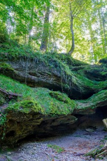 Dachshöhle geotope, Wackersberg, Tölzer Land, Upper Bavaria, Bavaria, Germany