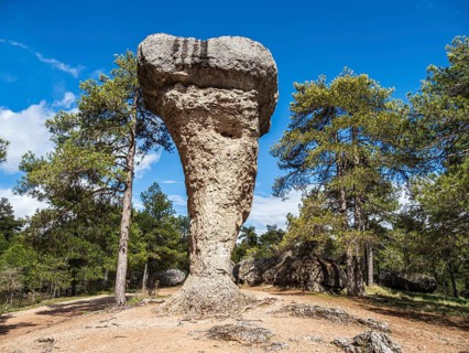 Rock El Tormo, Ciudad encantada, area of rock formations, nature reserve, Cuenca region, Spain
