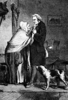 George Washington with his mother at his appointment as commander-in-chief of the Continental Army