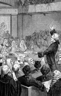 The trial of Warren Hastings, the first Governor-General of India, after his impeachment in the