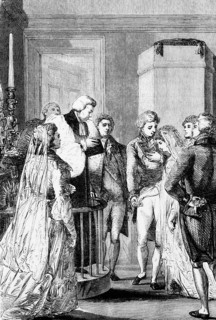 The wedding of Prince Frederick, Duke of York, the second son of George III, and Princess Frederica