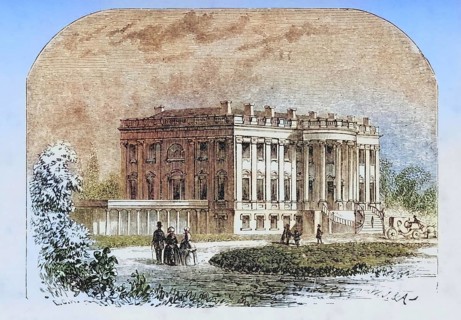 The White House, Washington Dc, 1870s, America, digital reproduction from American Pictures, drawn