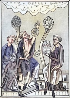 A lesson in astronomy based on a miniature in the 13th-century Breviary of St Louis from Science