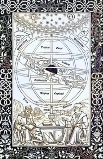 Ptolemy's system explained by Johannes Müller von Königsberg (right), 1436 to 1476, German