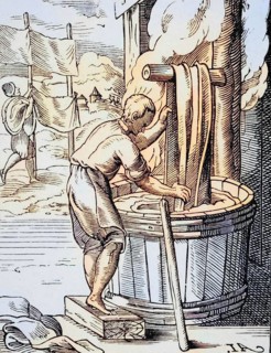 Dyer, fabric dyer, reproduction of a woodcut from the 16th century by Jost Amman from the 19th