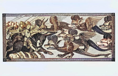How Alexander fought the dragons with sheep horns on his forehead. From Science and Literature in