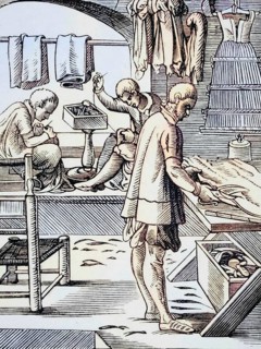 Tailor. Reproduction of a woodcut from the 16th century by Jost Amman from the 19th century,