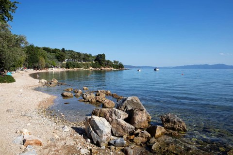 Kato Gatzea beach on the Pagasitic Gulf, Pelion or Pelion Peninsula, Magnisia, Thessaly, Greece