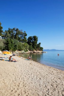Kato Gatzea beach on the Pagasitic Gulf, Pelion or Pelion Peninsula, Magnisia, Thessaly, Greece