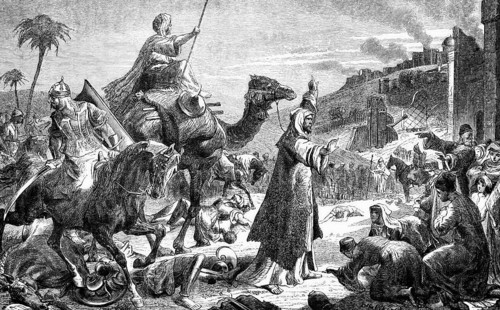 In 638 AD, after the siege of Jerusalem, the Caliph Omar Ibn Al-Khattab and Safforonius, the