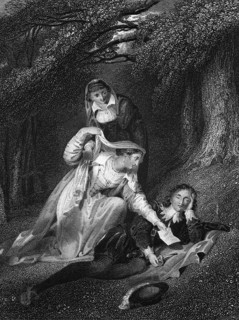 The poet's dream, an illustration of Milton's poem, digital reproduction of a historical model